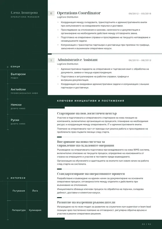 CV на Елена Димитрова след APPLYNUE, страница 2
