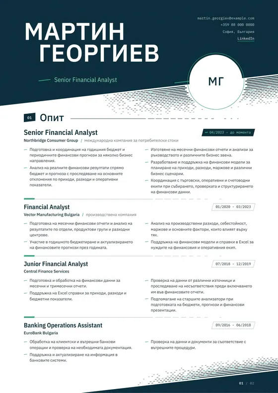 CV на Мартин Георгиев след APPLYNUE